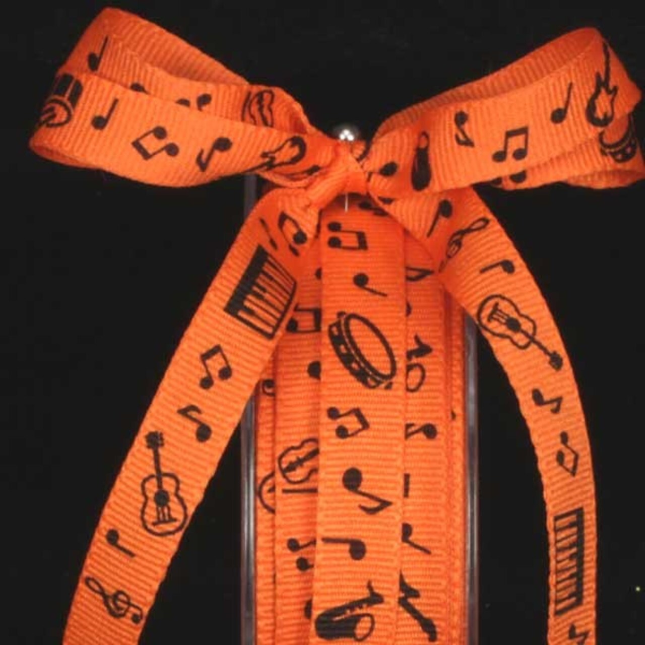 The Ribbon People Orange Musical Instrument Craft Ribbon 0.25" x 108 Yards